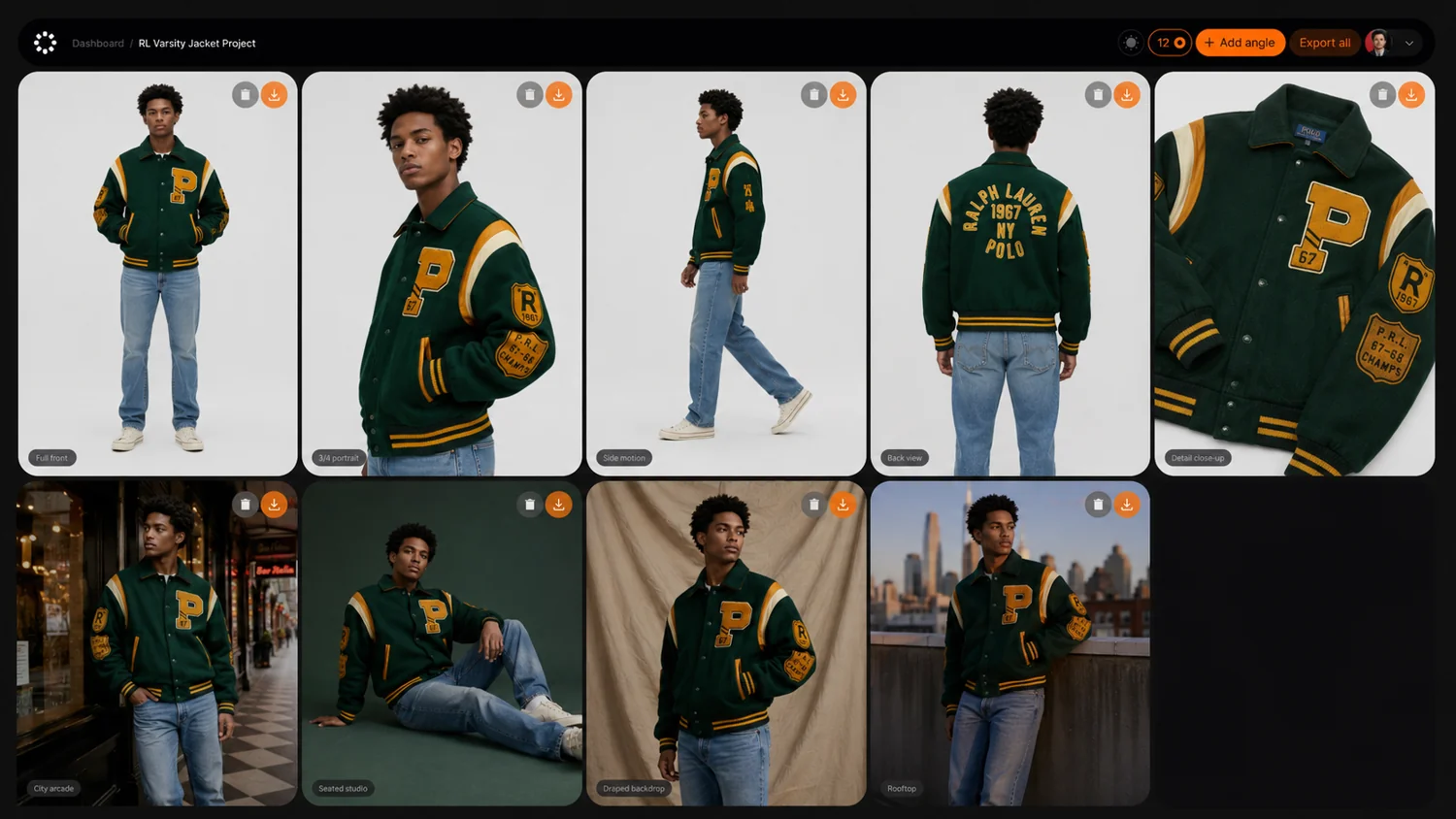 AI fashion photoshoot result